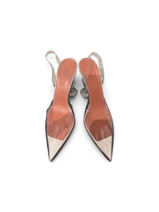 Amina Muaddi Shoes - Amina Muaddi Clear PVC Pointed Holli Glass slingback Heels size Italian 36